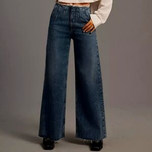 Hudson James High-Rise Darted Wide-Leg Petite Jeans